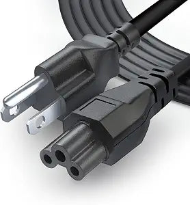 3 Prong AC Laptop Power Cord 5Ft Universal Power Cable | 125V | for Dell HP LG Lenovo Asus Acer Toshiba Sony Laptops/Notebooks, Monitors, Printers, Scanners NEMA 5-15P to C5 Power Cable