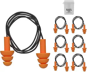 Klein Tools 605036 Corded Earplugs, 25dB NRR, 6-Pack