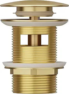 Brass Freestanding Bathtub Drain Stopper,Brushed Gold