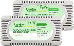 2Packs Fonday Bamboo Charcoal Refrigerator Deodorizer, Odor Eliminator