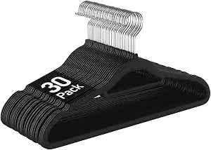 Adult Velvet Hangers 17.5" 30pk Non-Slip Closet Garment Storage Hangers