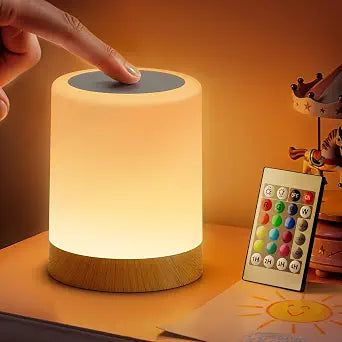 Auxmir Rechargeable Night Light, 13-Color Lamp with Touch/Remote Control