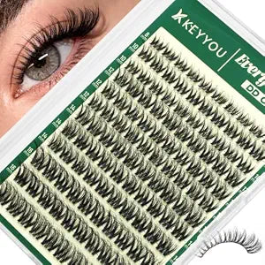 KEYYOU Lash Clusters Fluffy Spiky DD Curl Natural Lift Individual Lashes