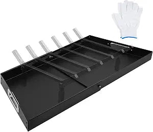 2 Piece Fireplace Tray Ash Pan,Fireplace Tray for Up to 32" Fireplace Grate
