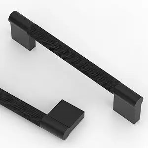 Asidrama 10 Pack 5 inch Matte Black Knurled Cabinet Handles
