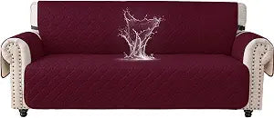 Waterproof Couch Cover for Dogs, Sofa, Burgundy