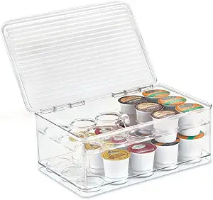 iDesign Stackable Coffee Pod Holder, Clear
