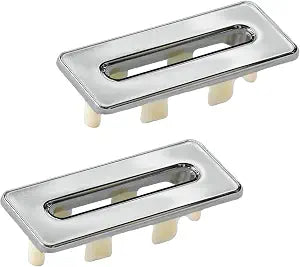 2PCS Sink Overflow Covers,Copper Rectangle Drain Cap,Basin Trim Overflow Ring Insert in Hole Caps Replacement for Kitchen Bathroom Basin