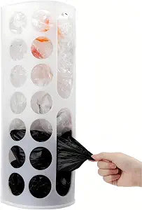 Lunies Plastic Bag Holder for Grocery BagsLarge Capacity Plastic Bag Dispenser, Multiple Grocery Bag Storage Organizer, Wall Mount Kitchen Trash Bag Holder(White,1 pack)