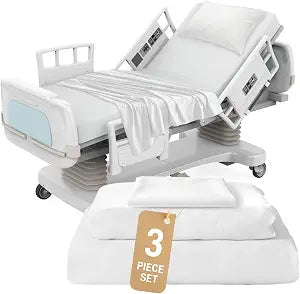 Hospital Bed Sheets Set for Home Use and Hospital 3 Piece, 36"��84"��14"