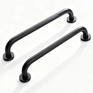 2 Pack Grab Bars for Bathtubs and Showers, NEWRAIN 16 Inch Stainless Steel Wall Bathroom Shower Handle, Anti Slip Black Safety Bars Toilet Handicap Elderly Senior Assist Bath Saft Hand Rail