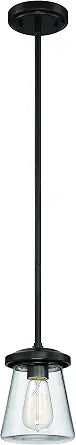 Litex MPC29-OSB Mini Pendant Single Ceiling Light, 5.5" x 5.5" x 46"
