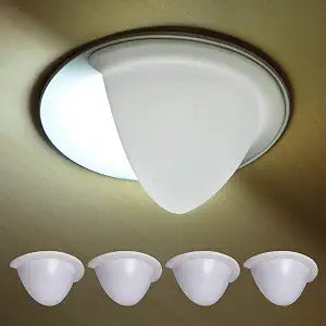 4 Pack 6 Inch 40% Translucent Anti-Glare Can Light Cover, White
