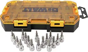 DEWALT Drive Bit Socket Set, 3/8" Drive, SAE/Metric, 17-Piece (DWMT73806)