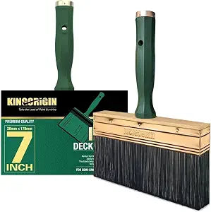 King Origin 7 Inch Paint Brush, Deck Stain Brush Threaded Handle