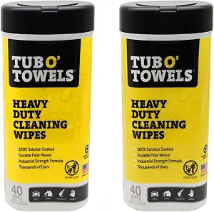 Tub O Towels Heavy-Duty Multi-Surface Cleaning Wipes, Citrus, 7 X 8 Inch, 2 Count, White