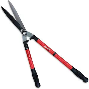 TABOR TOOLS B212A 2533 Telescopic Hedge Shears with Wavy Blade and Extendable Steel Handles. Extendable Manual Hedge Clippers for Trimming Borders, Boxwood, and Tall Bushes.