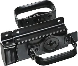 National Hardware Swinging Door Latch, Heavy Duty Steel, Black