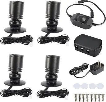 YaeCCC 4pcs Mini Spotlight for Displays, Small LED Mini Spotlight Indoor