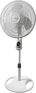 Lasko Oscillating Adjustable Pedestal Stand Fan - 16 - 1646 - White