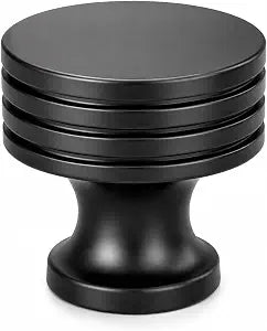 trust4care 4-Pack Large 1.2" Matte Black Bifold Closet Door Cabinet Knobs