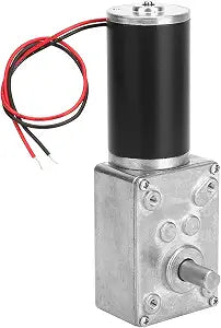 Worm Gear Motor, High Torsion Speed Reduce Electric Gearbox Motor Reversible 8mm Shaft 12V(12V,20RPM)