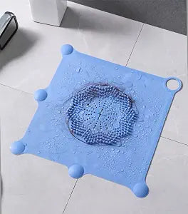 Silicone Shower Drain Hair Catcher, Hair Drain Catcher, Shower Hair Stopper Hair Catcher with Suction Cup, Shower Drain Strainer, Drain Cover Suit for Bathroom Bathtub, Bathroom Drain Protector