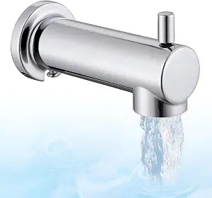 Chrome ExtraLong SlipFit Tub Spout with Diverter, Universal Bathtub Spout Replacement, Fits 1/2 Inch Copper Water Pipe, Durable Tub & Shower Diverter Spout, Easy DIY Installation, 1Pack