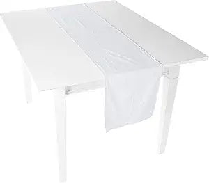 Fun Express White Gauze Table Runners - Wedding Decor Table Runners Supplies - Party Kitchen Dining Home Decoration - Home Decor - VBs Vacation Bible School Dcor - 3 Piece