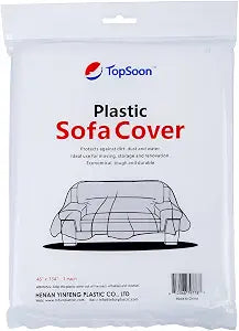 TopSoon Plastic Sofa Bag Clear Couch Cover,Moving & Storage Sofa Bag, Dust-Proof Waterproof Plastic Furniture Cover,134-Inch Long by 46-Inch Wide