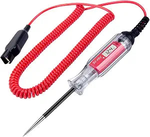 3-48V Digital LCD Circuit Tester w/ 140 Inch Extended Spring Wire & Probe