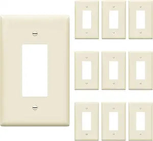 ENERLITES 1-Gang Oversize Decorator Switch Outlet Wall Plate, 10 Pack