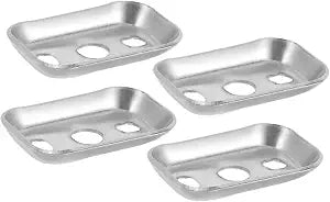 4pcs Stainless Steel Towel Bar Mounting Hardware Set with 45x26mm Backing Plates for Bathroom Wall Installation, Bracket Base Adapters Suitable for Residential and Commercial Use