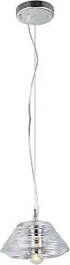 Hardware House LLC 21-0607# 1-Light Pendant Jar Style Clear Jar Pendant Fixture with 1-Light Has Clear Pressed Glass Uses (1) 40 to 60W (E26) Medium Base Bulb