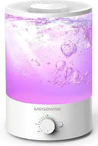 MEGAWISE 3.5L Ultrasonic Cool Mist Humidifier, Top Fill, 40-Hour Runtime