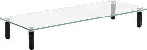 Lorell 4-Leg Single Shelf Glass Monitor Stand