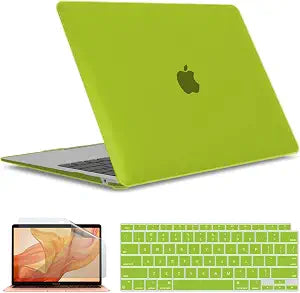 IBENZER Compatible with New MacBook Air 13 inch case 2022 2021 2020 M1 A2337 A2179 A1932, Hard Shell Case&Keyboard Cover&Screen Film for Mac Air 13 with Touch ID (2018-2022), Avocado Green,AT13-AVGN+2