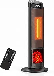 OLIXIS 23" Space Heater for Indoor Use, 70 Oscillation, 4 Modes