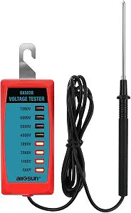 ALLOSUN GK503B NEON Electric Fence Voltage Tester and Fault Finder Max 7 kV, NOT LED, Red