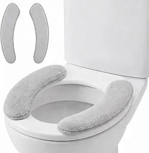 Thick and Warm Toilet Seat Cushion,Soft Plush Toilet Cushion(Grey)