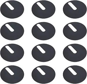 12pcs 40mm Diameter Toilet Hinge Base Plate Washer Non-slip Toilet Hinge Fixings Round Toilet Hinge Silicone Rubber Pad Replacement