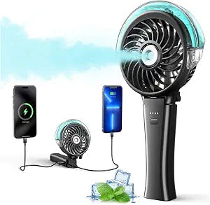 6000mAh Portable Handheld Misting Fan Rechargeable