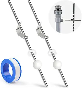 Lavatory Pop Up Center Piece Assembly, Pop-Up Drain Repair Kit, Bathroom Sink Pivot Rod Replacement Parts (18mm)