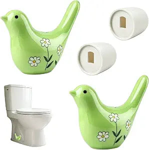 4PCS Toilet Bolt Covers Decorative, Cute Bird Toilet Screw Cover Caps, Ceramic Toilets Bolt Caps Decorative, Funny Bathroom Accessories