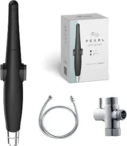 Bio Bidet by Bemis Pearl Handheld Bidet Sprayer Toilet Attachment Posterior & Feminine Wash with Stainless Steel Hose & Mount Kit, Black