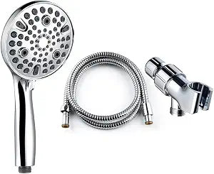 Handheld Shower Heads 10 Mode Detachable Handheld Rainfall Shower Head High Pressure Bathroom Faucet Kit Extra Long 59.1 Inch Hose and Adjustable Angle Bracket with Installation Instructions