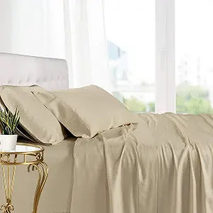 Royal Hotel King Pillowcases 100% Viscose from Bamboo Pillowcases, Beige