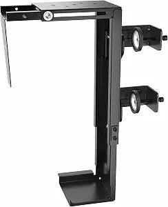 VIVO Black Clamp-on Desk Leg PC Mount, MOUNT-PC01C