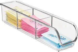iDesign Plastic Packet and Tea Bag Organizer, Clear