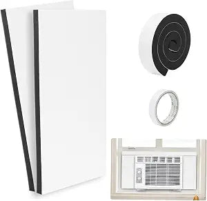 Window Air Conditioner Foam Side Panel, 2 Pcs Insulated AC Panel Kit, White